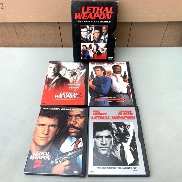 Lethal Weapon 1-4 Movie DVD Set - Complete Series Collection Mel Gibson